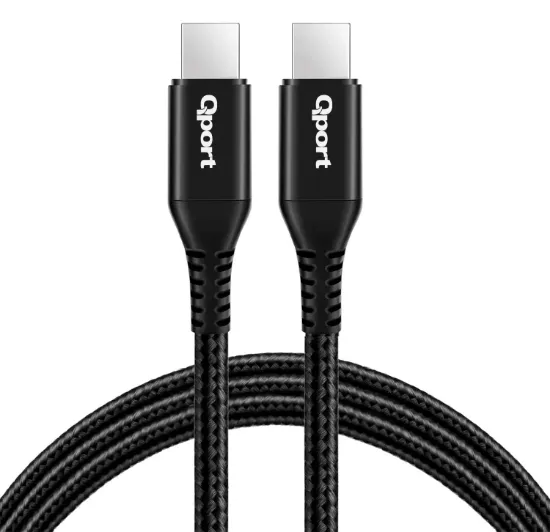 QPORT Q-TYPE-C1 1.5M TYPE-C 100W SUPER HIZLI PD SARJ VE DATA KABLOSU resmi