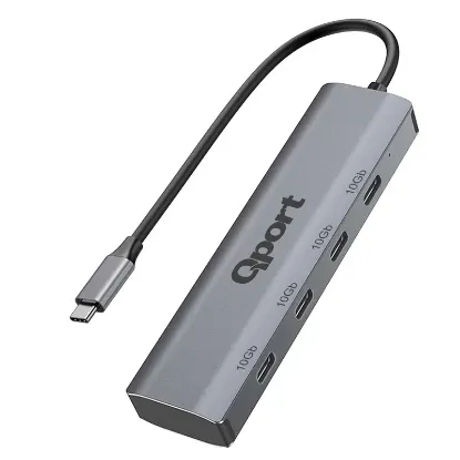 QPORT Q-TUC06 TYPE-C TO 4 PORT TYPE-C COKLAYICI resmi