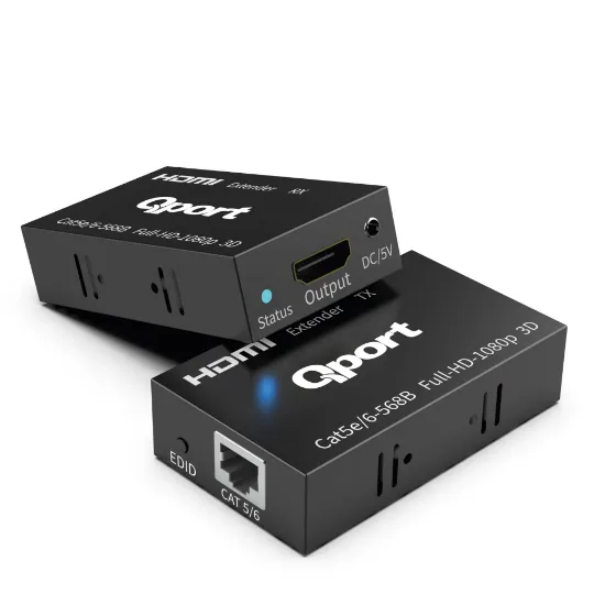 QPORT Q-HEX3 HDMI EXTENDER CAT6 60M 2 LI PAKET resmi