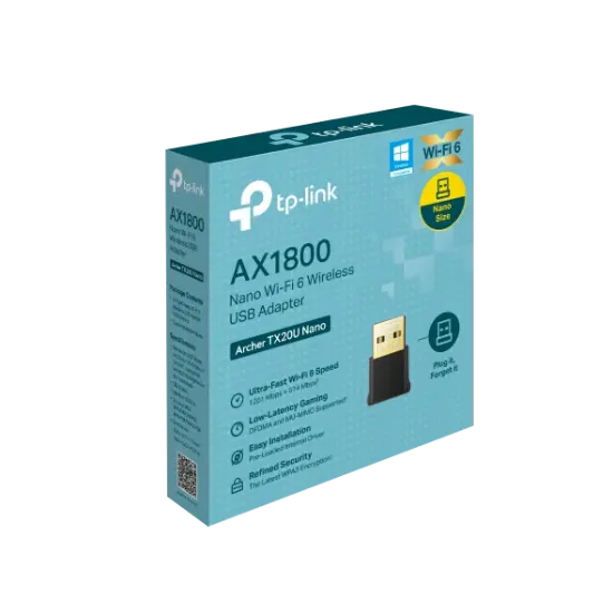 TP-LINK ARCHER TX20U NANO Wİ-Fi 6 USB ADAPTÖR resmi