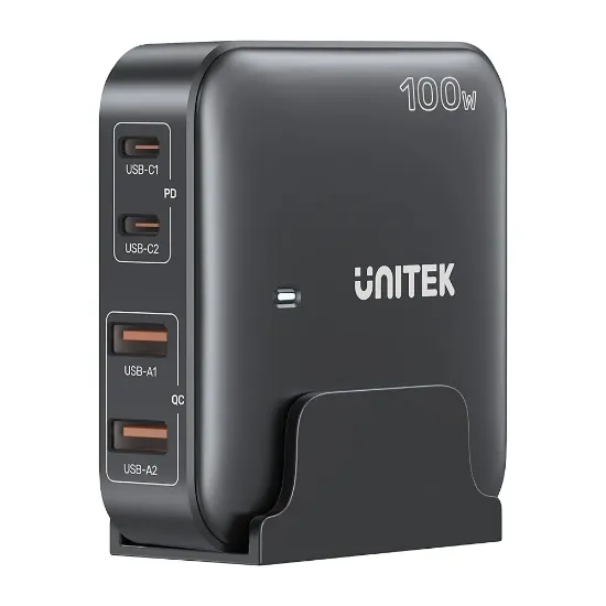 UNITEK 100W MASAÜSTÜ GAN ŞARJ İSTASYONU SİYAH (P1229ABK) resmi
