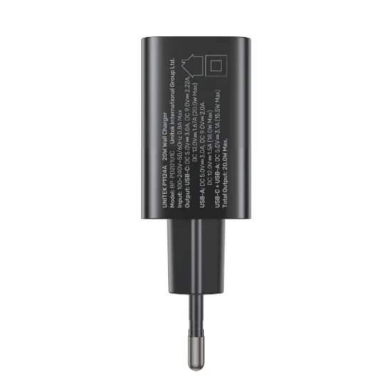 UNITEK 20W HIZLI ŞARJ ADAPTÖRÜ 1*USB-C (P1124ABK-EU) resmi