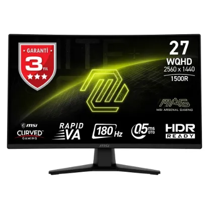 27 MSI MAG 274CQF WQHD 180HZ 0.5 MS ADAPTIVE CURVED GAMING resmi