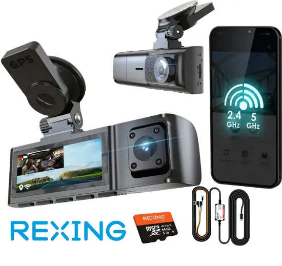 REXING R316 4K GPS WI-FI ARAC KAMERASI + 64GB SD resmi