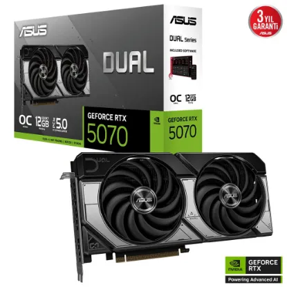 ASUS DUAL-RTX5070-O12G 192BIT GAMING VGA resmi