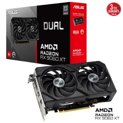 ASUS DUAL-RX9060XT-8G AMD RADEON 128BIT 8G VGA resmi