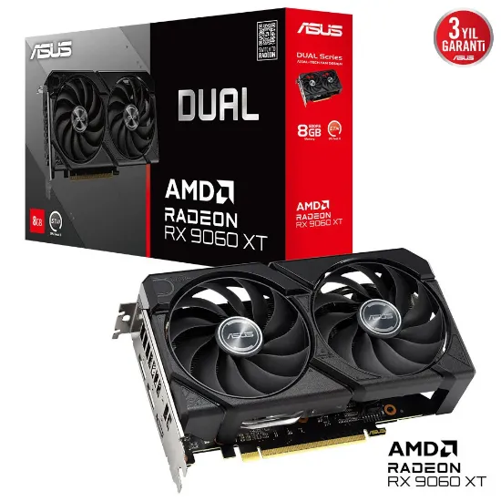 ASUS DUAL-RX9060XT-8G AMD RADEON 128BIT 8G VGA resmi
