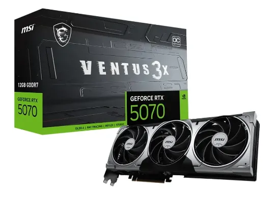 MSI GEFORCE RTX 5070 12G GDDR7 VENTUS 3X OC resmi