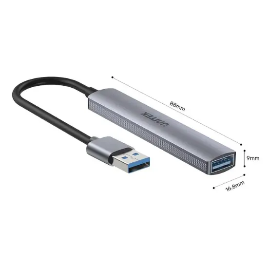 UNITEK TYPE-A TO 4 PORT USB (USB3.0+USB2.0) H1208A resmi
