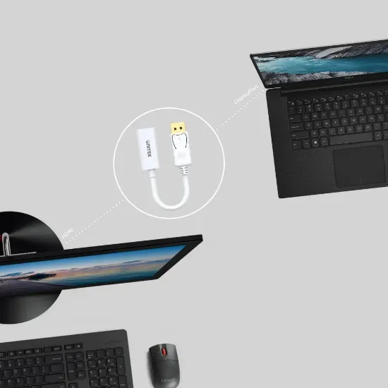 UNITEK DISPLAY PORT TO HDMI ADAPTÖR 4K (Y-6332) resmi