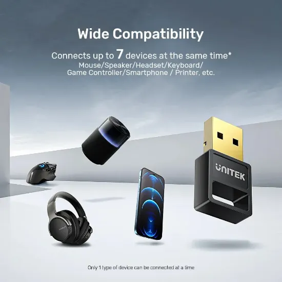 UNITEK USB BLUETOOTH 5.3 ADAPTÖR (B105B) resmi