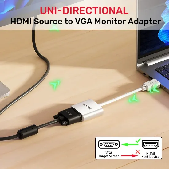 UNITEK HDMI TO VGA DÖNÜŞTÜRÜCÜ 1080P&60Hz(Y-6333C) resmi