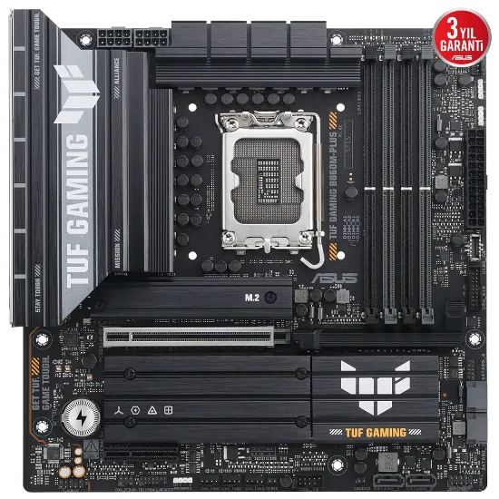 ASUS TUF GAMING B860M-PLUS 1851 SOKET DDR5 DP HDMI MATX ANAKART resmi