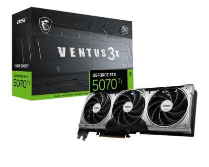 MSI GEFORCE RTX 5070 TI 16G VENTUS 3X OC GDRR7 256BİT VGA resmi
