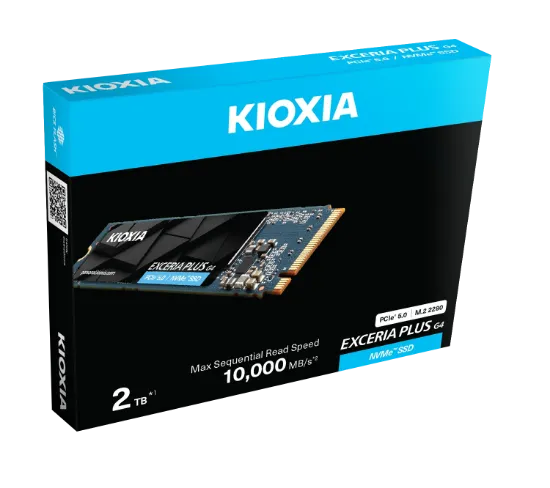 2TB KIOXIA EXCERIA PLUS G4 M.2 NVMe GEN5 10000/8200MB/s LVD10Z002TG8  resmi