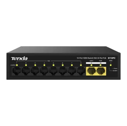 TENDA S110PC 10 PORT 10/100 Mbps POE+ SWITCH resmi