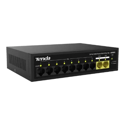 TENDA S110PC 10 PORT 10/100 Mbps POE+ SWITCH resmi