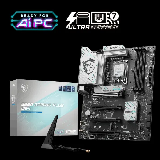 MSI MB B860 GAMING PLUS WIFI SOKET 1851 DDR5 8600MHZ(OC) 3xM.2 1x TB4 HDMI DISPLAY 5G LAN WIFI 7 ATX resmi