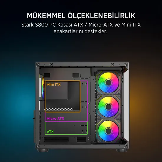 JAMES DONKEY STARK S800 4X ARGB BLACK KASA 650W resmi