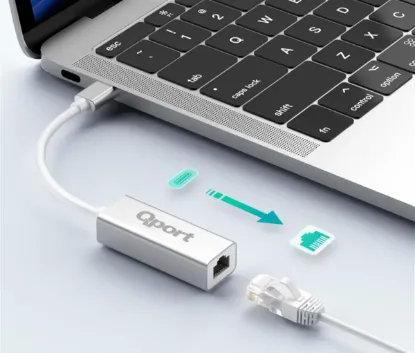 QPORT Q-TR45 TYPE-C TO RJ45 ETHERNET CEVIRICI resmi
