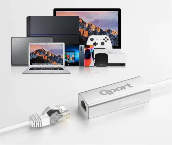 QPORT Q-TR45 TYPE-C TO RJ45 ETHERNET CEVIRICI resmi