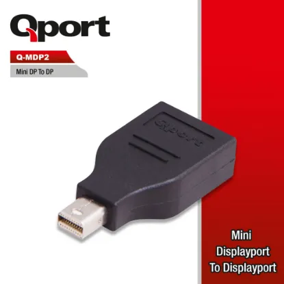 QPORT Q-MDP2 MINI DISPLAY PORT TO DISPLAY PORT CEVIRICI resmi