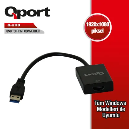 QPORT Q-UHD USB3.0 TO HDMI CEVIRICI resmi