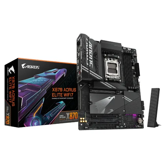 GIGABYTE X870A AORUS ELITE WIFI7 DDR5 M.2 HDMI DP ATX AM5 resmi