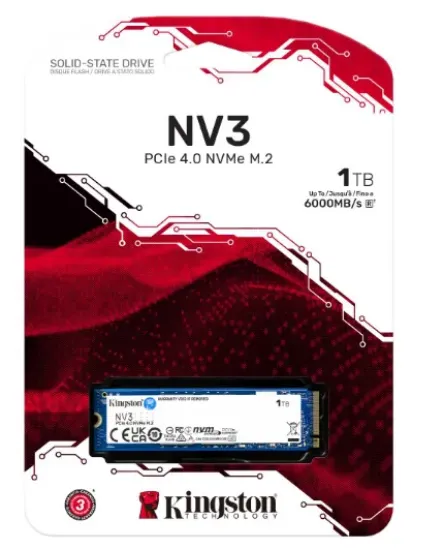 1TB KINGSTON NV3 SNV3S/1000G 6000/4000MB/S M.2 NVMe PCIe 4.0 resmi