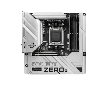 MSI B650M PROJECT ZERO AM5 DDR5 7600MHZ(OC) HDMI DP M.2 USB3.2 2.5G LAN WI-FI 6E mATX resmi