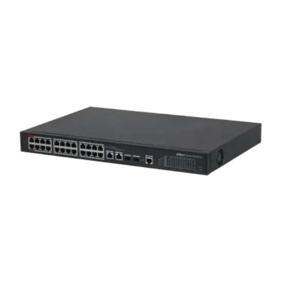 DAHUA PFS4226-24ET-240 24 PORT 24XFE-2GE-2SFP YÖNETİLEBİLİR 240W POE SWİTCH resmi