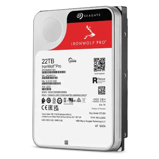 22TB SEAGATE IRONWOLF 7200 512M NAS ST22000NT001 resmi