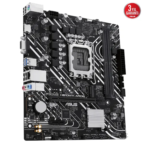 ASUS PRIME H610M-K ARGB DDR5 5600MHz M.2 HDMI VGA mATX 1700p resmi