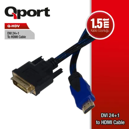 QPORT Q-HDV DVI TO HDMI 24+1 CONVERTER ÇEVİRİCİ  resmi