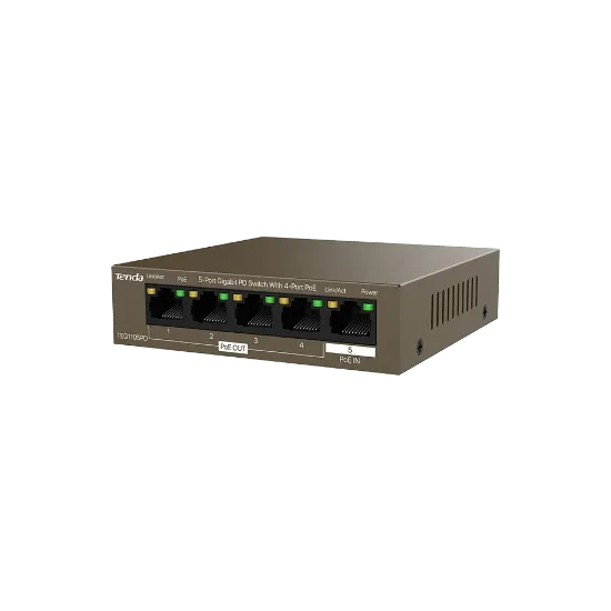 TENDA TEG1105PD 5PORT 10/100/1000 POE EXTENDER resmi