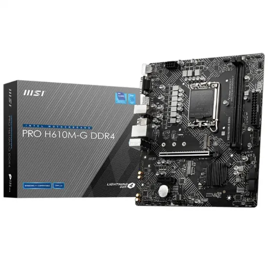 MSI PRO H610M-G DDR4 3200MHZ mATX 1700p resmi