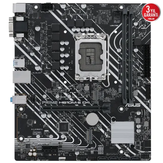 ASUS PRIME H610M-E D4-CSM DDR4 3200MHz DP HDMI M.2 mATX 1700p resmi
