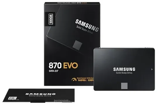 500GB SAMSUNG 870 560/530MB/s EVO MZ-77E500BW SSD (Resmi Distribütör Garantili) resmi