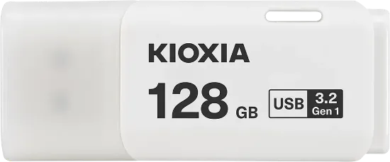 128GB USB3.2 GEN1 KIOXIA BEYAZ USB BELLEK LU301W128GG4 resmi
