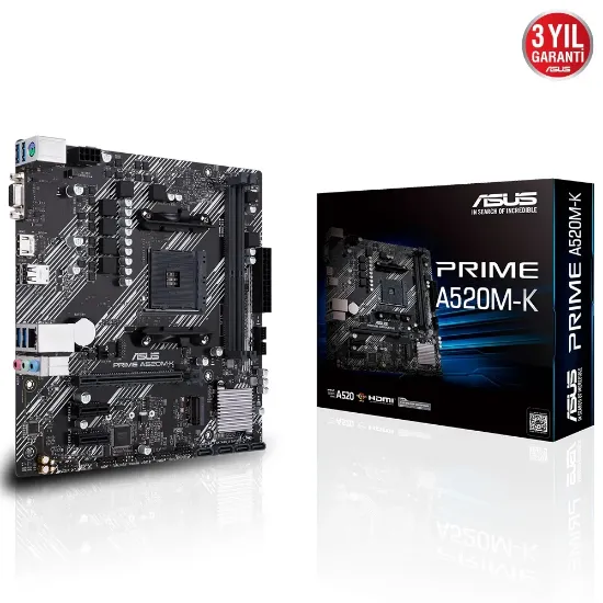 ASUS PRIME A520M-K DDR4 4600MHz VGA M.2 MATX AM4 resmi