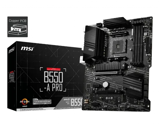 MSI B550-A PRO DDR4 4400(OC)Mhz HDMI / DP ATX AM4 resmi