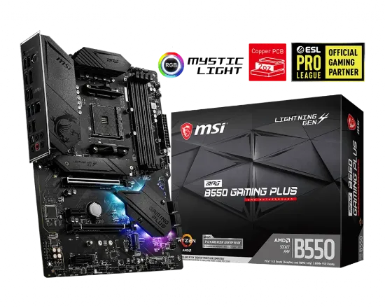 MSI MPG B550 GAMING PLUS DDR4 4400(OC)Mhz ATX AM4 resmi