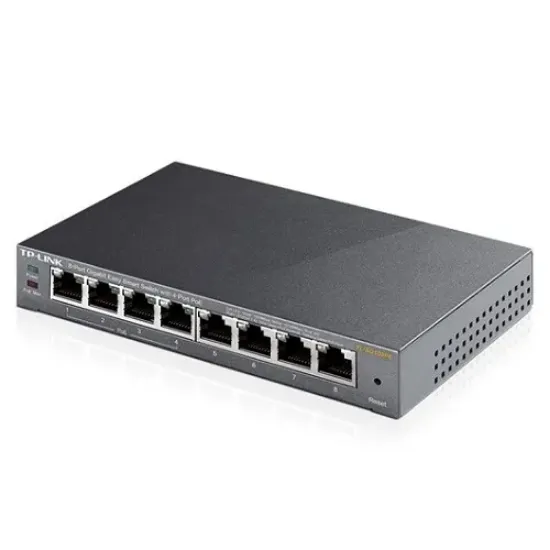 TP-LINK TL-SG108PE 8PORT 10/100/1000 YÖNETİLEBİLİR POE SWITCH resmi