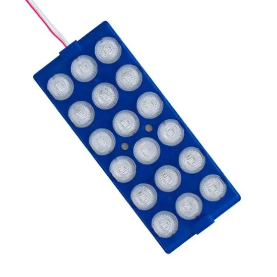 Powermaster 12 Volt 6 Watt Mavi 18 Ledli 2'li Paket Yanıp Sönen Modül Led resmi