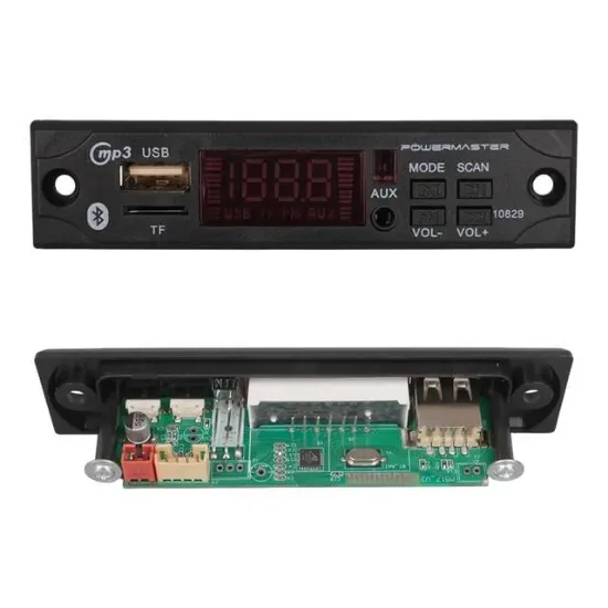 PowerMaster M517 Oto Teyp Dijital Player Board USB/AUX/SD/FM/Bluetooth Kumandalı Mikrofonsuz Çevirici (12V-500MA) resmi