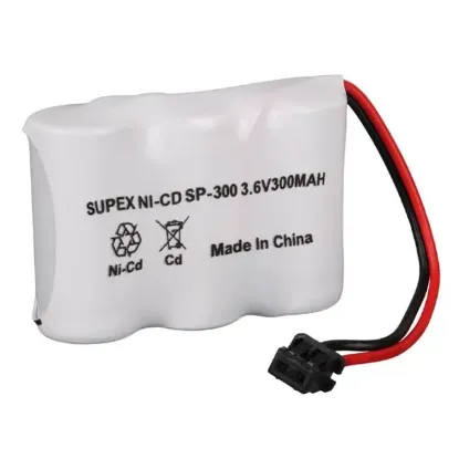 Supex SP-300 NI-CD Kısa Açık 3.6 Volt 300mAh Telsiz Telefon Pili resmi