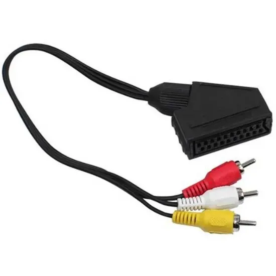 Scart Adaptör Dişi Rca Erkek 20 Cm Kablo resmi