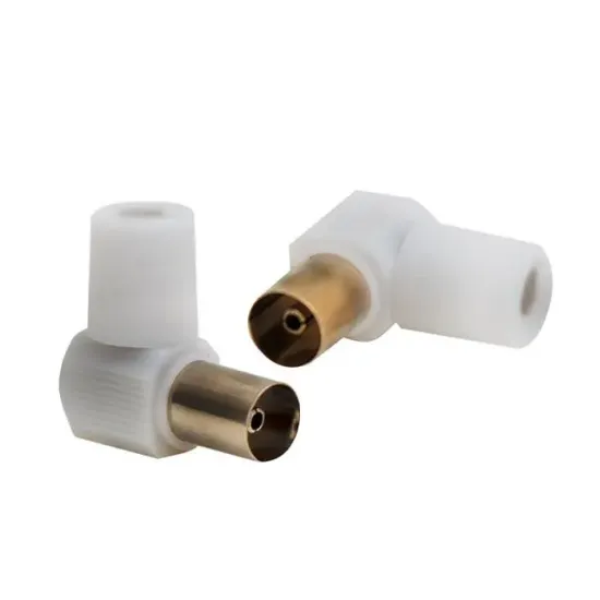 60 Ohm L Dişi Beyaz Anten Fişi resmi