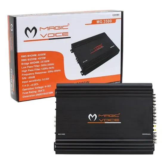 Magicvoice MG-3500 4 Kanal Max 3000 Watt Oto Anfi resmi