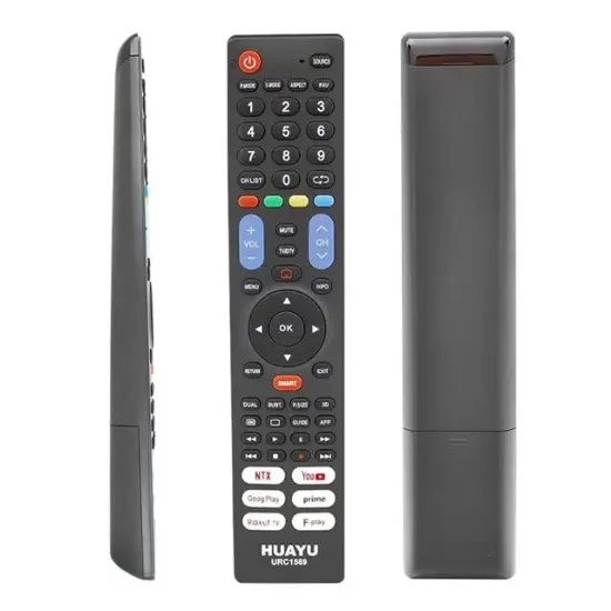 Huayu URC1569 Netflix-YouTube-Prime Video-Google Play Tuşlu 7in1 Universal Lcd Led Tv Kumandası resmi
